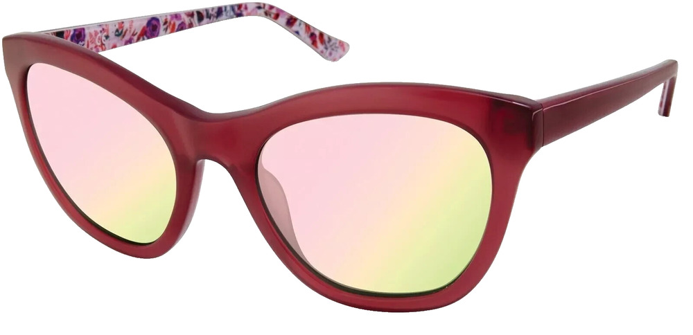 CANDIE'S CA1034 72U BURGUNDY/SHINY PINK MIRROR CAT EYE SUNGLASSES 53-20-145